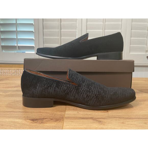Florsheim Men's Postino Plain Toe Velvet Slip On Black Size 11 NIB - Picture 8 of 13